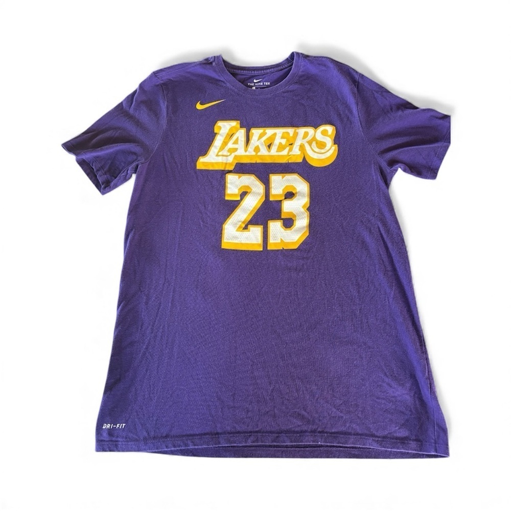 NIKE Like New Unisex Purple Dri-Fit Lakers LeBron James 23 The Nike Tee